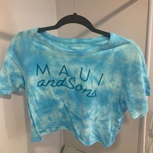 Tie dye cropped t shirt
